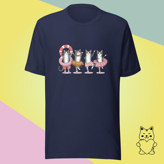 Cute Dancing Cats Unisex staple eco t-shirt