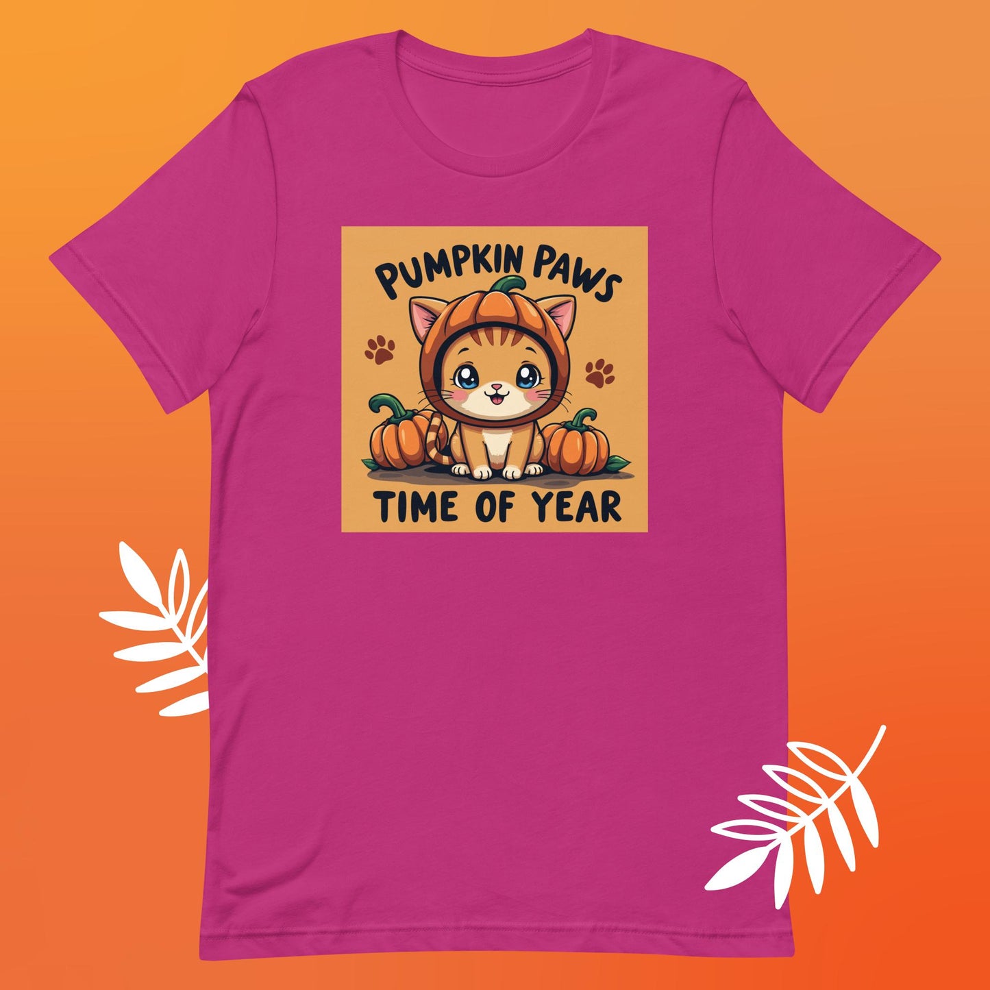 Pumpkin Paws Time of Year Unisex t-shirt